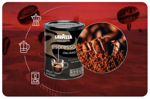 Lavazza Espresso mletá káva 250g v plechovke
