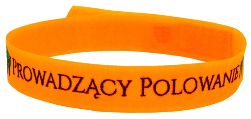 Výstražný náramok pre POĽOVNÍKA, vyšívaný nápisom HUNTING LEAD