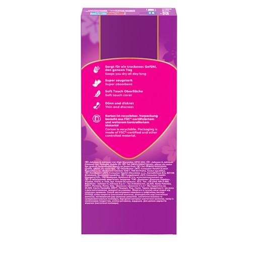 CAREFREE Plus Veľké hygienické vložky svieža vôňa 20 ks