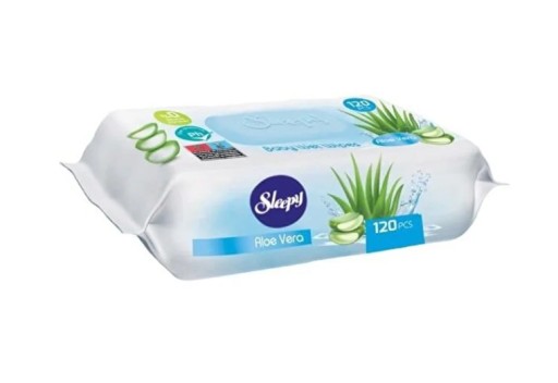 Sleepy AloeVera vlhčené obrúsky 120 ks, jemné, deti, dospelí Aloe