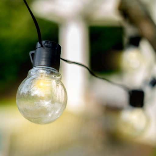 Záhradná LED solárna girlanda s 10 x LED žiarovkami