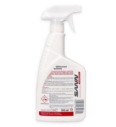 Kuchynský odmasťovač Tekutý sprej 500ml Sann Profi