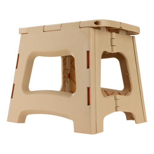 Stolička Taburetka rozkladacia Taburetka Beige Tourist 22cm Nosnosť 100kg