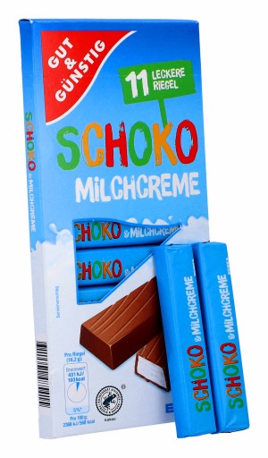 Mliečne tyčinky v čokoláde G&G 11 ks DE