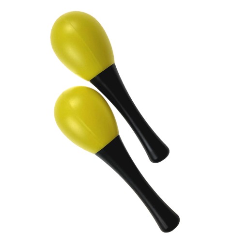 MARACAS HRKALKY KERA AUDIO M22 BICÍ DRUPISY ŽLTÝ PÁR