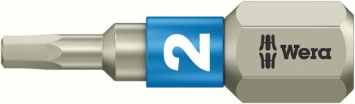 Skrutkovací bit z nerezovej ocele HEX 2x25mm WERA