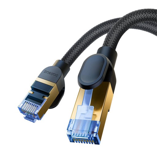 Pletený sieťový kábel Baseus 7 Ethernet RJ45, 10 Gbps, 1,5 m (čierny)