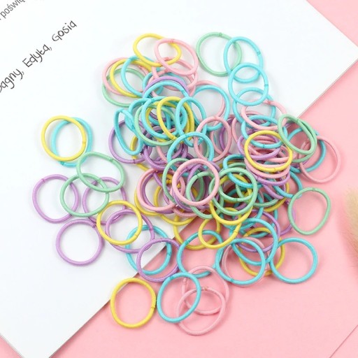 Mini SADA GUMY NA VLASY 100 KS PASTEL