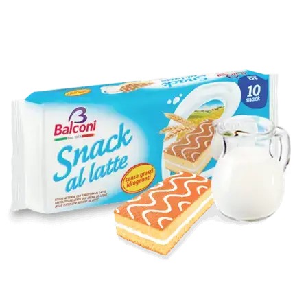 Balconi Snack Latte piškótový chlebíček s mliečnym krémom 280 g
