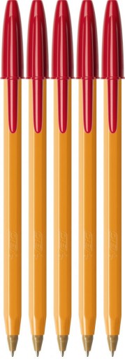 Bic Orange Original jemné červené pero x5