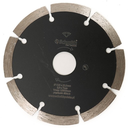 DIAMANTOVÝ DISK SEGMENTOVANÝ 115mm SCHMITH