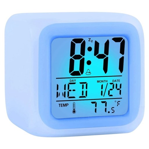 KAMELEON ALARM HODINY OSVETLENIE LCD HODINKY TEPLOMER LED ALARM 3v1