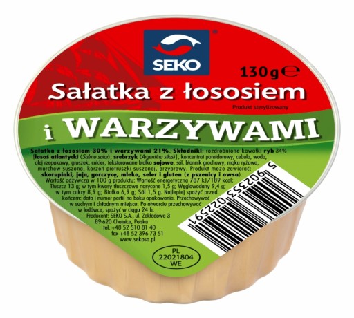 Seko Šalát s lososom a zeleninou 130 g