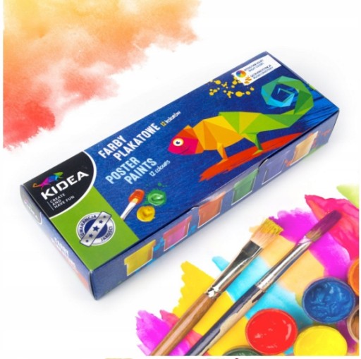 KIDEA SET PLAGÁTOVÉ FARBY + PLASTIKA 12 FARIEB.
