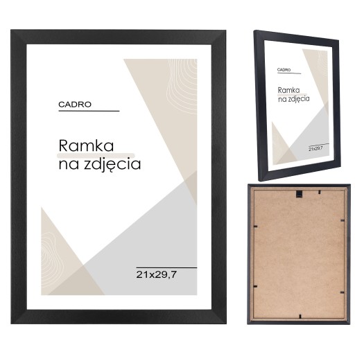 RÁMČEK A4 čierne rámy 21x30 cm na fotografie diplomová MDF 21x29,7