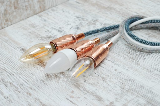 medený pavúk LOFT držiak LED žiarovky
