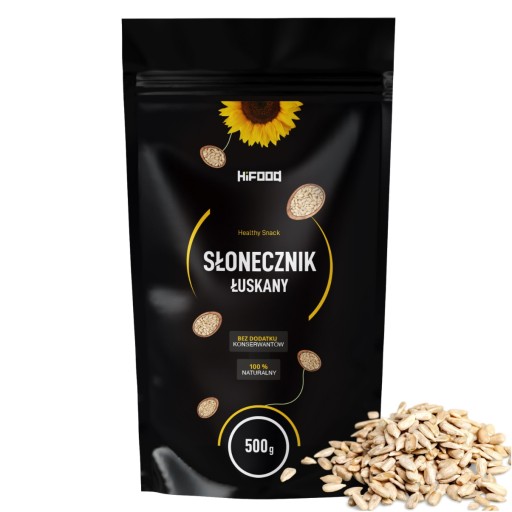 LÚPANÉ slnečnicové semienka 500g HiFOOD nesolené nepražené PREMIUM