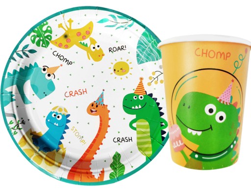 NARODENINOVÉ DINOSAURY PAPIEROVÉ TANIERE 6KS 18CM