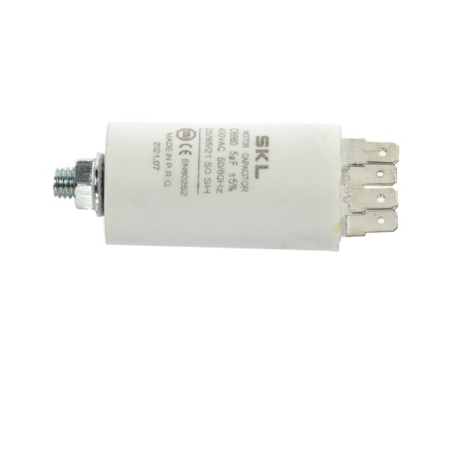 Kapacita pracovného kondenzátora 5µF 450V 50/60Hz M8