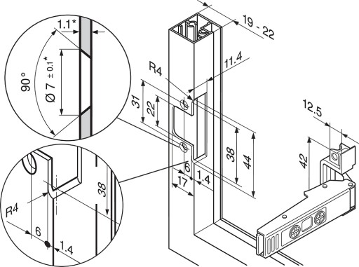 BLUM 71B9550 CLIP TOP BLUMOTION pánt 95°