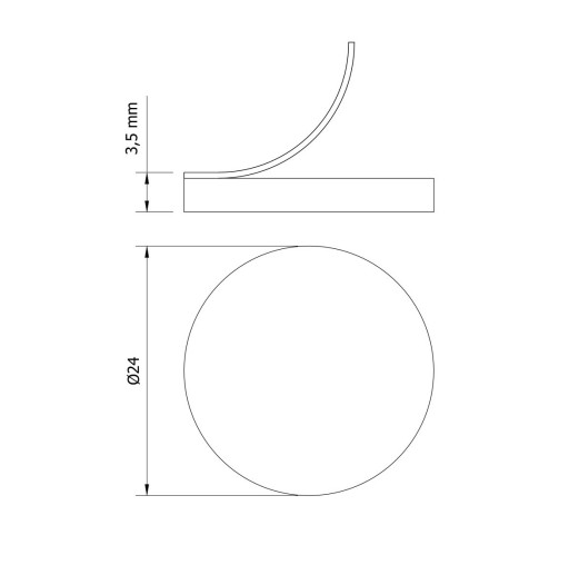 Plsťové podložky, priemer 24 mm, 48 ks, plsť na nábytok