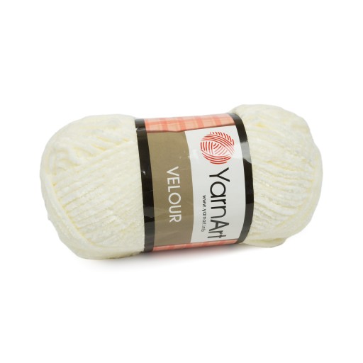 100g YarnArt Velúrová krémová polyesterová priadza 841