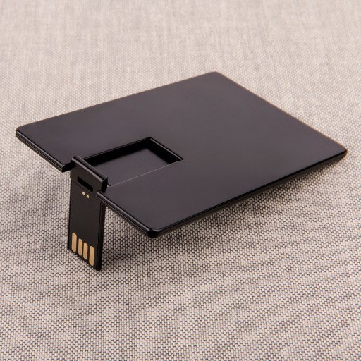 Kovová karta Pendrive 2 GB čierna + gravírovanie