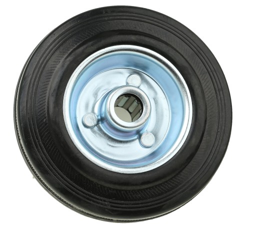 KOLIESKO NA VOZÍK 125 mm GUMOVÉ KOLEČKO GUMOVÉ PLNOKOVOVÉ OTVORY 15 mm