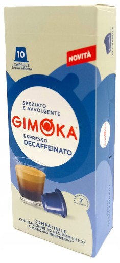 Kapsule GIMOKA Espresso Soave Decaffeinato 10 ks