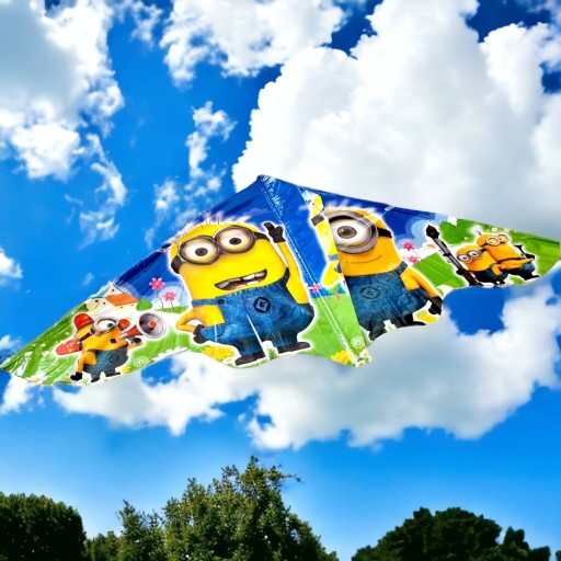 VEĽKÝ KITE PRE DETI MINIONS 120x60 CM XXL MINIONS GRU DRU + LINE