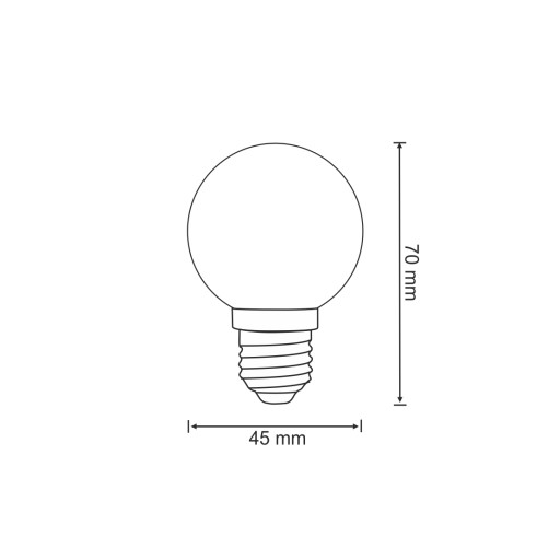 2x LED žiarovka G45 GUĽOVÁ BIELA pre Garland 36V