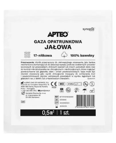 Apteo Care gáza sterilná 0,5x0,5m 1 ks