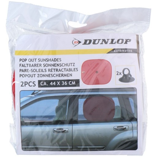 Dunlop - Slnečná clona na bočné okná auta 36x44 cm 2 ks.