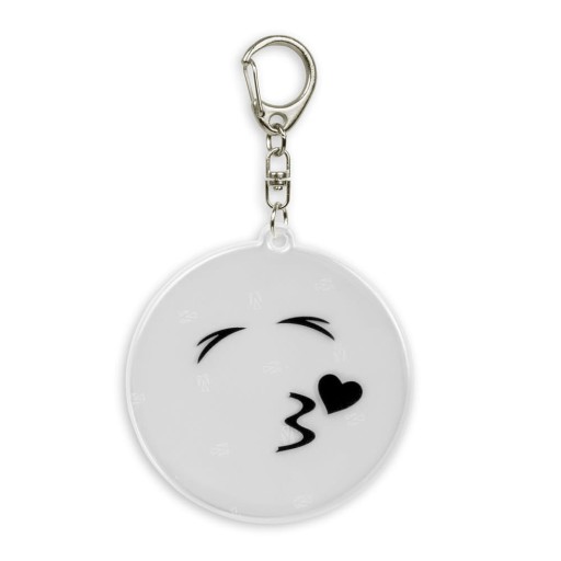 Mäkký reflexný prívesok Emoji Silver Premium 3M Kiss