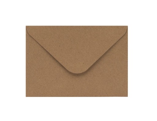 Ozdobné obálky na pozvánky C6 Brown ECO KRAFT Natural, 50 kusov