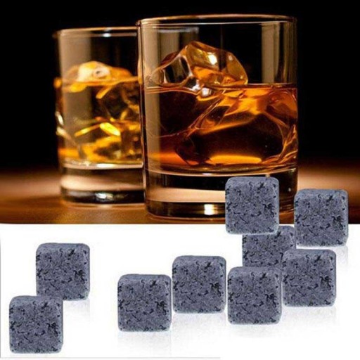 Chladiaca KAMEŇOVÁ KOCKA na whisky/nápoje, 9 ks