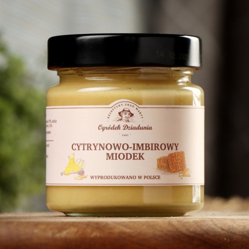 Citrón a zázvor Med 250g Ogródek Dziadunia