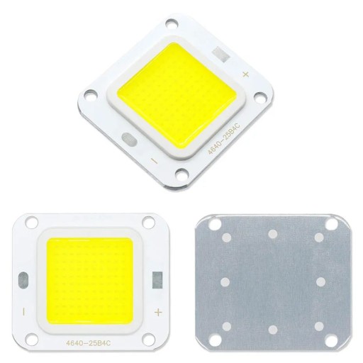 LED COB 50W DC 12V -13,5V studená biela 6500K + pasta