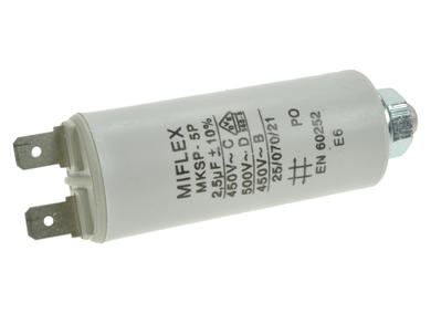 ŠTARTOVACÍ KONDENZÁTOR MOTORA KONEKTOR 2,5uF 450V