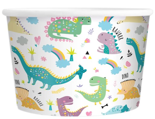 PAPIEROVÉ KELÍMKY NA ZMRZLINOVÝ DINOSAUR - 6 KS - 3187