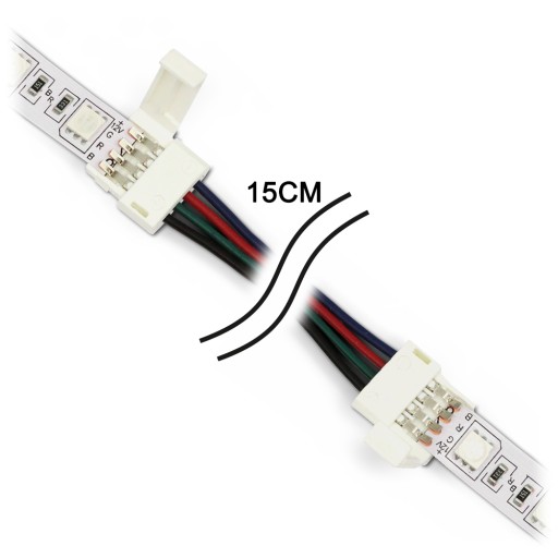 KONEKTOR PRE RGB PÁSKU, DVE SEKCIE VO VZDALENOSTI 15CM