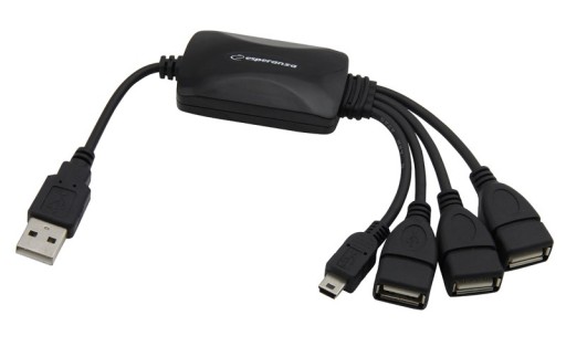 Esperanza EA114 USB hub 3xUSB 2.0 čierny