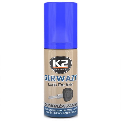 K2 GERWAZY ROZMRAZOVAČ ZÁMKOV pre visiaci zámok -60 STUPŇOV 50ml