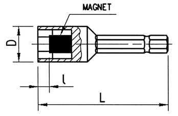 Magnetický držiak 1/4