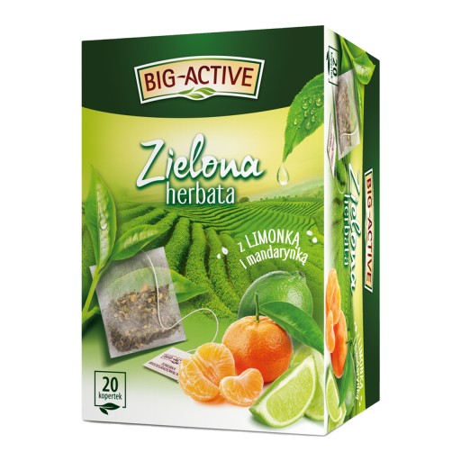 VEĽKÝ AKTÍVNY ZELENÝ ČAJ S LIMETOU A MANARDINKOU 20 OBÁLOK
