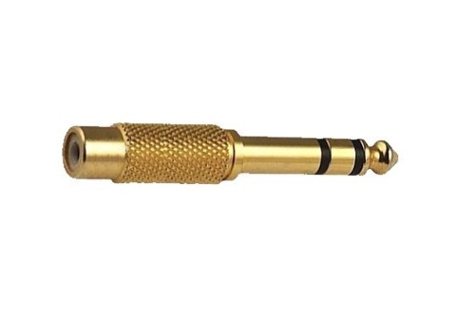 Pripojte zástrčku 6,3 jack / zásuvku RCA cinch GOLD (1917a