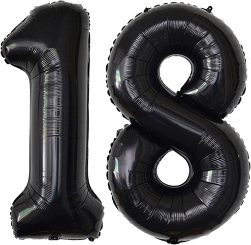 Narodeninové balóny osemnásť 18, veľké, 100 cm