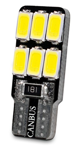 VÝKONNÁ ŽIAROVKA 6 LED W5W T10 PARKOVACIE ŽIAROVKY CANBUS B590