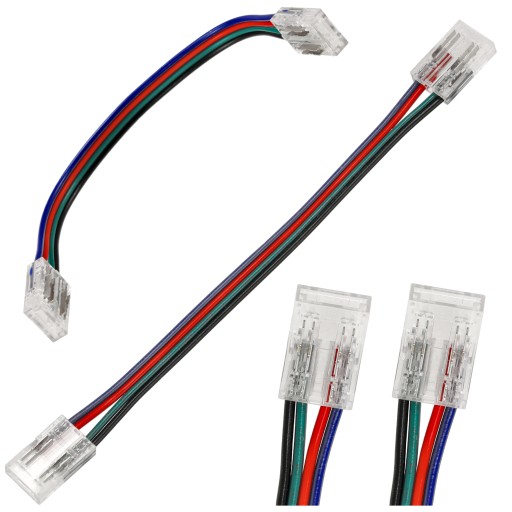 Rýchly konektor pre pásik RGB 4 KOLÍKY 10 mm LATCH Páska - páska