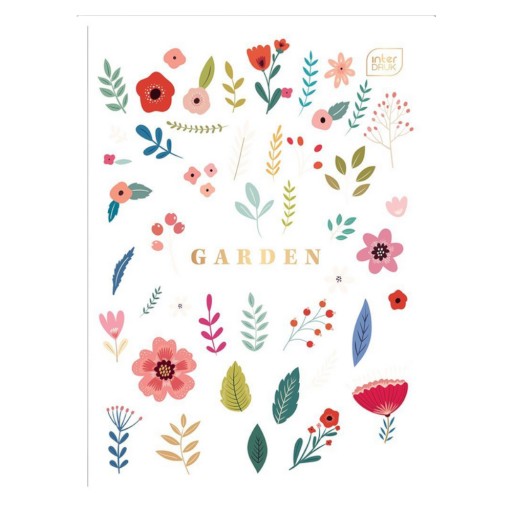 Mriežkový zápisník A5 s 96 listami Interprint HS GARDEN